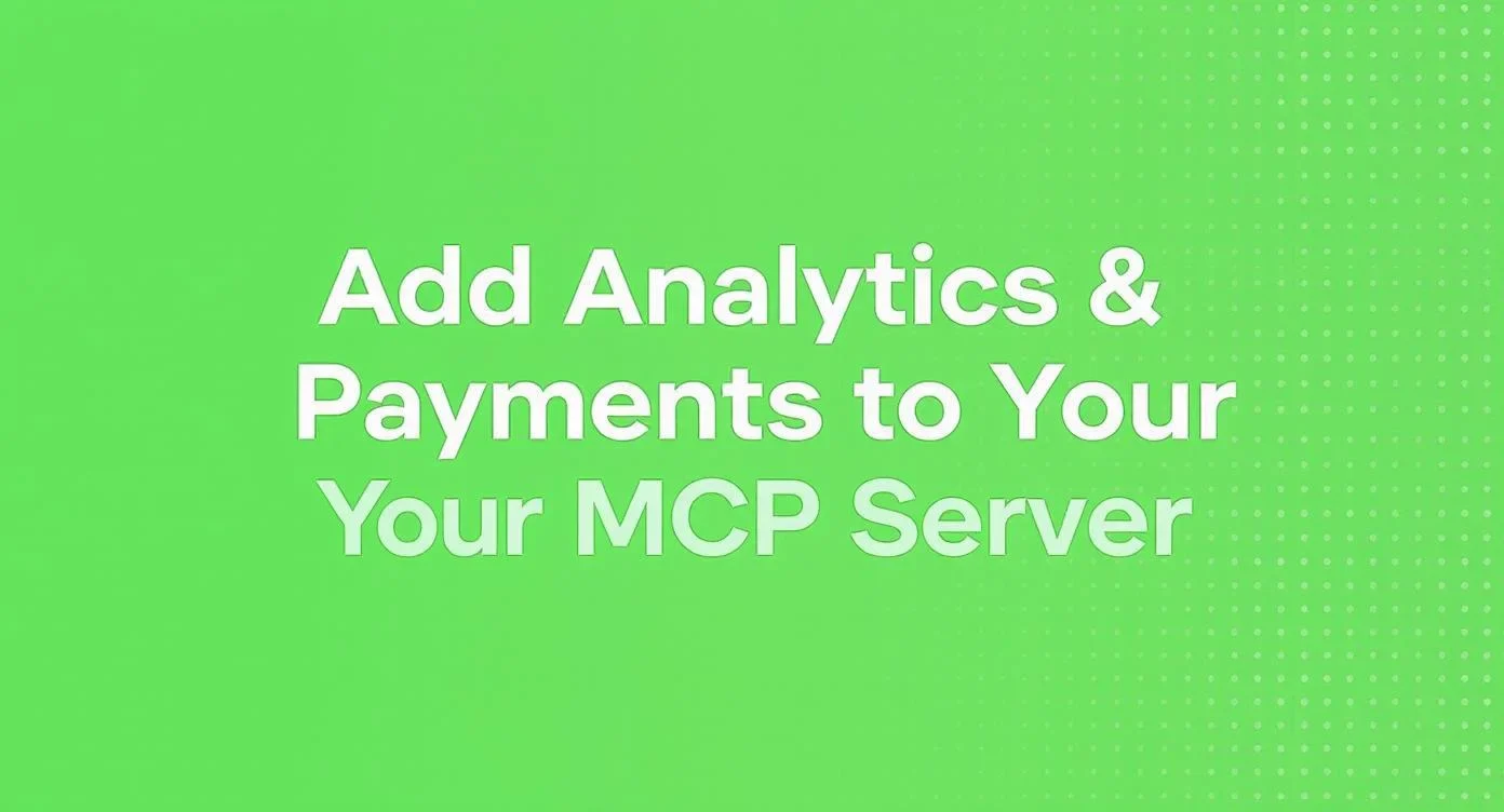 MCP Analytics dashboard showing server metrics and payment tracking